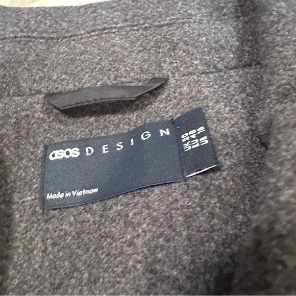 ASOS DESIGN top collar jacket in charcoal - Picture 4 of 4